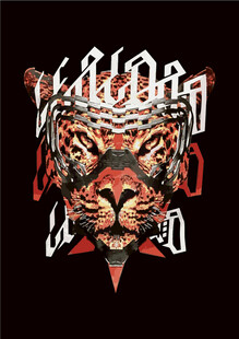 个性老虎图案印花设计