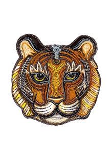 老虎刺绣徽章