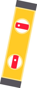 黄色水平仪图标