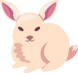 可爱粉色小兔