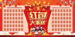 红色大气招商大会背景图