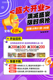 盛大开业活动海报