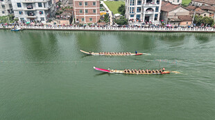 河上龙舟竞渡