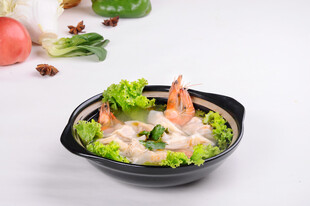 鲜虾馄饨汤