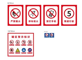 罐区警示标识 禁止牌