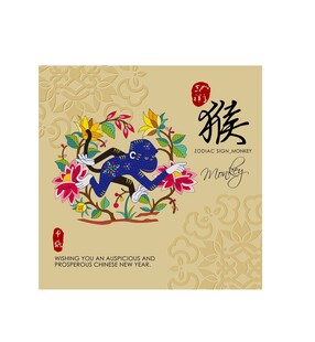 猴年传统刺绣图案设计