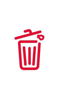 红色垃圾桶图标