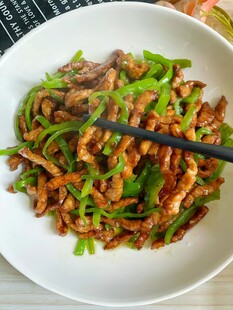 青椒肉丝美食特写