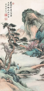国画松树 