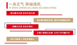 廉政文化标语展示
