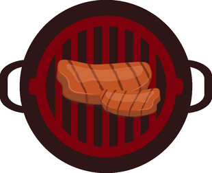 烤架上的美味牛排