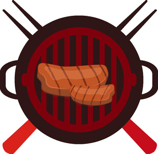 烤架上的美味烤肉