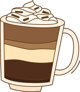 卡通分层咖啡杯