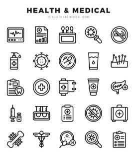 医疗健康图标集合
