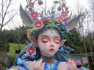 花饰狐耳少女梦幻造型灯