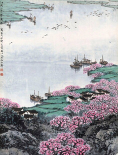 春日江畔繁花图