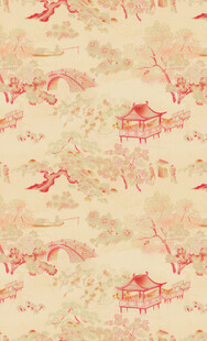 中式古典花鸟建筑图案