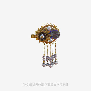 古风华丽流苏发夹