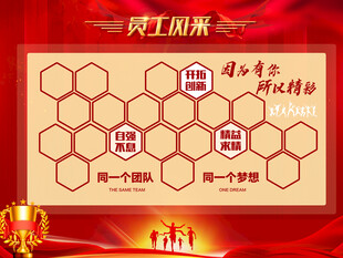 员工风采展示墙