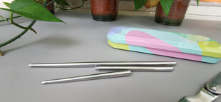 彩色收纳盒与可折叠筷子