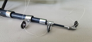 专业钓鱼竿特写