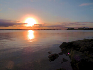 海滨夕阳美景