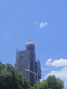 高楼顶端的球形建筑