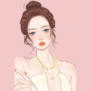 时尚优雅的金发女性形象