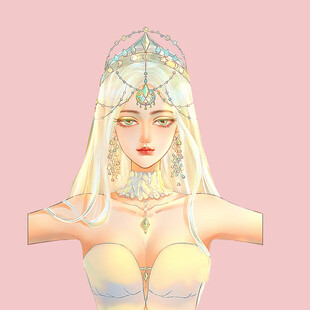 梦幻金发异域风美女形象