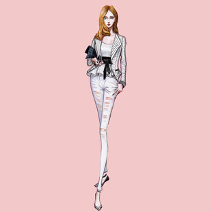 时尚女性插画形象展示