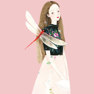梦幻精灵少女插画