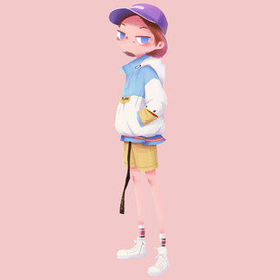 时尚卡通少女形象展示