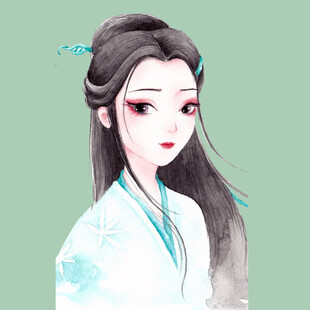 古风汉服女子唯美插画