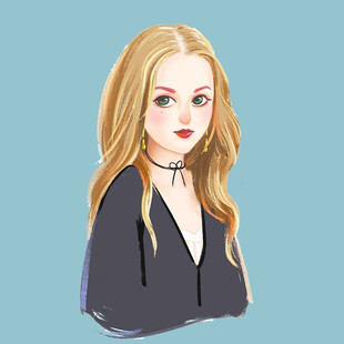 金发时尚女性插画