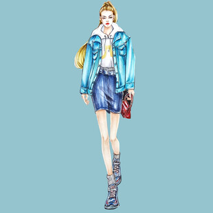 时尚少女穿搭展示