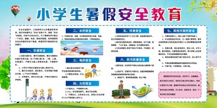 小学生暑假安全教育展板