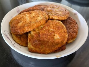 一盘美味的家常煎饼