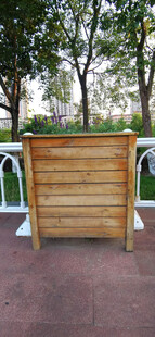 户外木质花坛景观