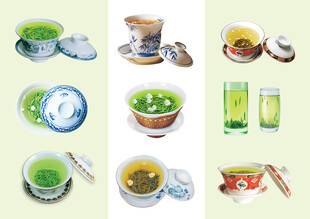 多样茶饮展示