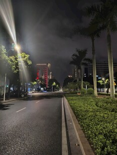 夜晚城市街道景观