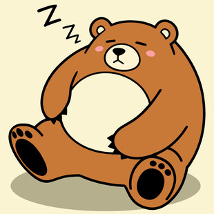 憨态可掬小熊惬意打盹