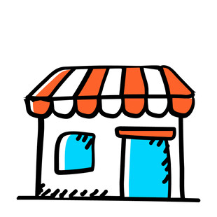 简约手绘小商店