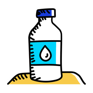 手绘瓶装水插画