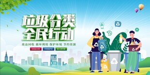 垃圾分类全民行动海报