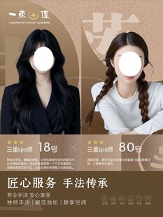 SPA技师简介海报