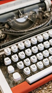 复古打字机特写