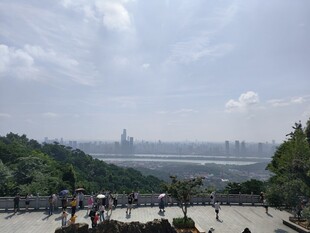 城市景观下的开阔广场视野