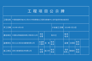 工程项目公示表展示
