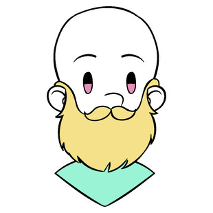 卡通胡须男头像