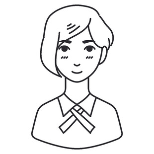 短发女生卡通头像
